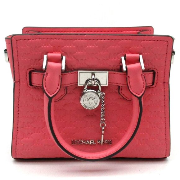 🌸 Authenticated Michael Kors Small Pink Embossed Leather Purse AV-2209 🌸 - Picture 1 of 8